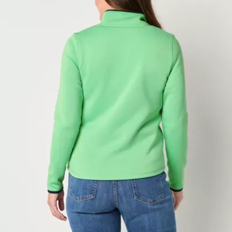 St. John's Bay Womens Mock Neck Long Sleeve Sweatshirt