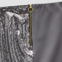 Jamey Perry x JCPenney Womens Adaptive Sequin Fringe Seated Rise Midi Skirt