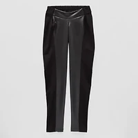 Jamey Perry x JCPenney Womens Adaptive Faux Leather Ponte Pant