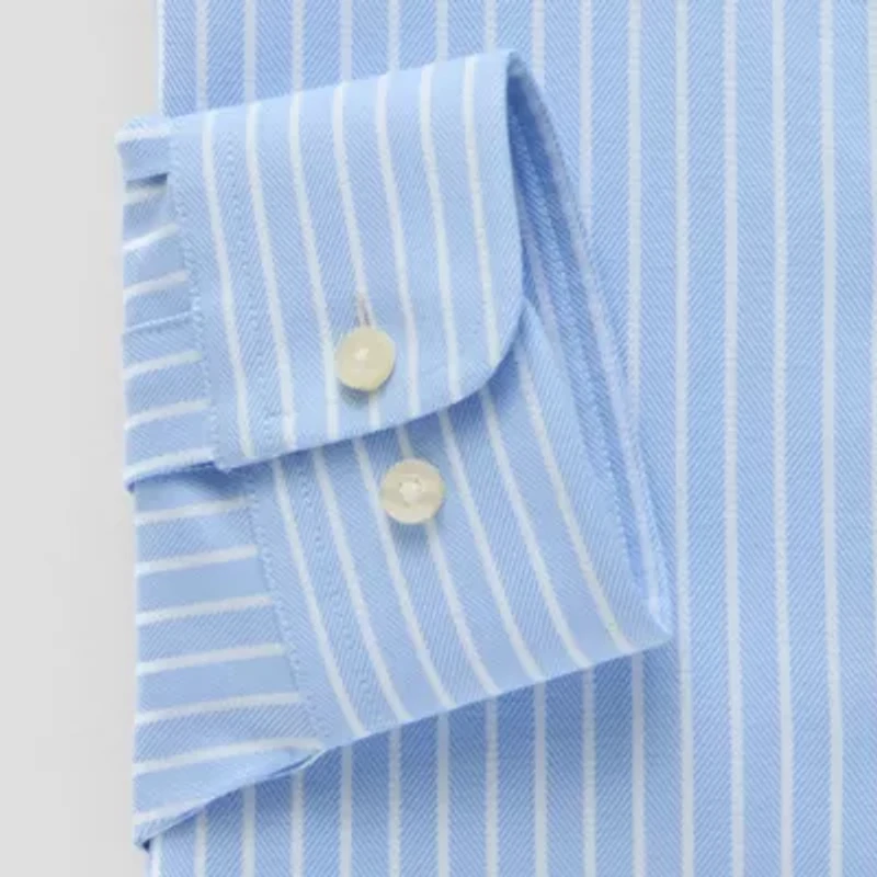 Stafford Premium Stretch Mens Regular Fit Fabric Wrinkle Free Long Sleeve Dress Shirt