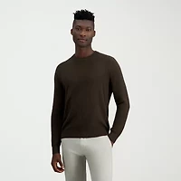 Haggar Mens Crew Neck Long Sleeve Pullover Sweater