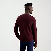 Haggar Mens Crew Neck Long Sleeve Pullover Sweater
