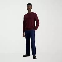 Haggar Mens Crew Neck Long Sleeve Pullover Sweater