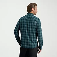 Haggar Performance Mens Long Sleeve Slim Fit Button-Down Shirt