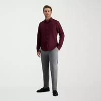 Haggar Performance Mens Long Sleeve Slim Fit Button-Down Shirt