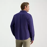 Haggar Mens Long Sleeve Regular Fit Big and Tall Button-Down Shirt