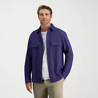 Haggar Mens Long Sleeve Regular Fit Big and Tall Button-Down Shirt