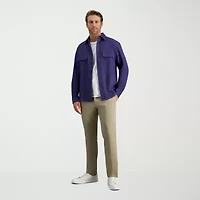 Haggar Mens Long Sleeve Regular Fit Big and Tall Button-Down Shirt