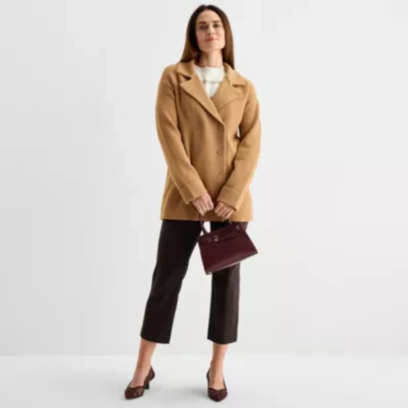 Liz Claiborne Womens Midweight Peacoat