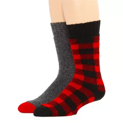 St. John's Bay Thermal Mens 2 Pair Boot Socks