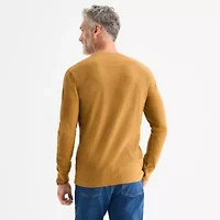 St. John's Bay Dexterity Mens Easy-on + Easy-off Sensory Friendly Henley Neck Long Sleeve Adaptive Classic Fit Thermal Top