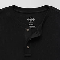 St. John's Bay Dexterity Mens Easy-on + Easy-off Sensory Friendly Henley Neck Long Sleeve Adaptive Classic Fit Thermal Top