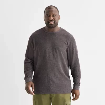 mutual weave Mens Crew Neck Long Sleeve Regular Fit Big and Tall Thermal Top