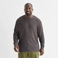 mutual weave Mens Crew Neck Long Sleeve Regular Fit Big and Tall Thermal Top