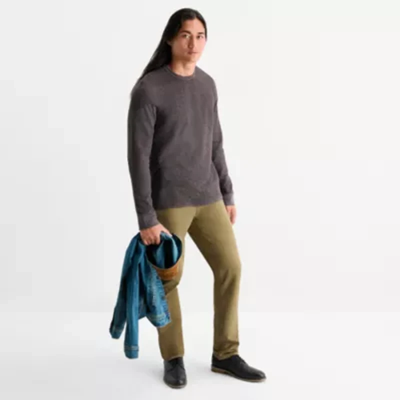mutual weave Mens Crew Neck Long Sleeve Regular Fit Thermal Top