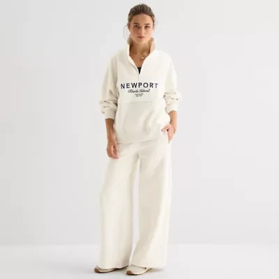 Arizona Womens Juniors Low Rise Fleece Sweatpant