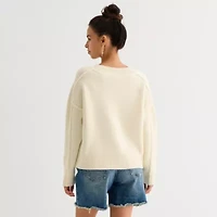 Arizona Juniors Womens Long Sleeve Pullover Sweater