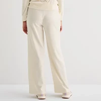 Juicy By Couture Womens Juniors Flare Mid Rise Track Pant