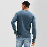 Arizona Mens Long Sleeve Regular Fit Henley Shirt