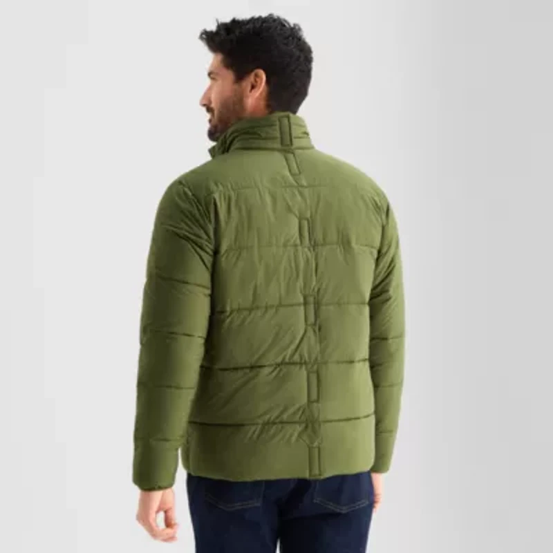 St. John's Bay Mens Adaptive Water Resistant Easy-on + Easy-off Midweight Puffer Jacket