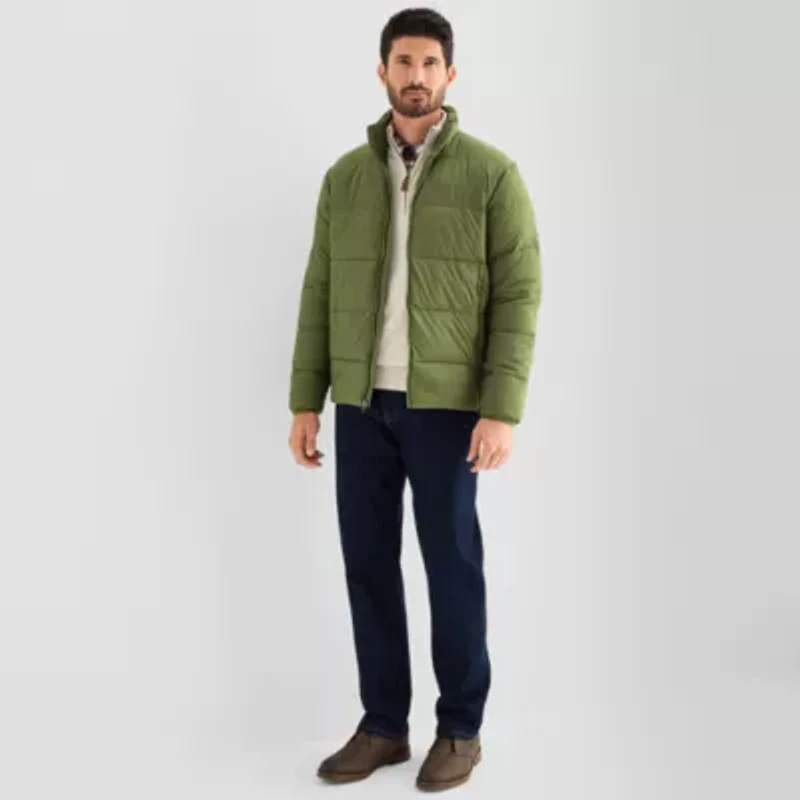 St. John's Bay Mens Adaptive Water Resistant Easy-on + Easy-off Midweight Puffer Jacket