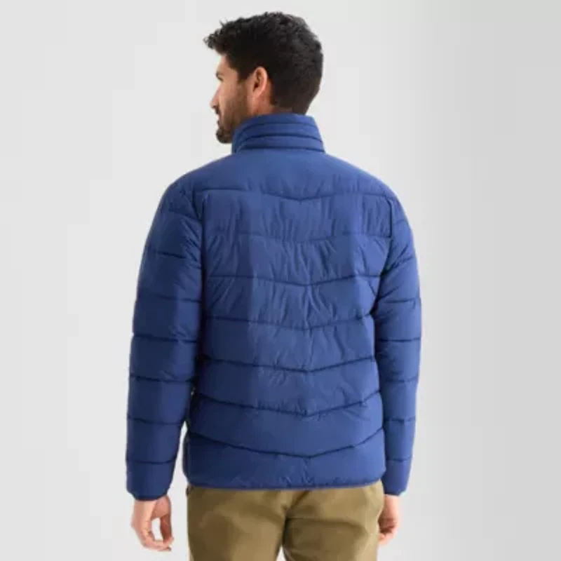 St. John's Bay Mens Hooded Water Resistant Midweight Puffer Jacket