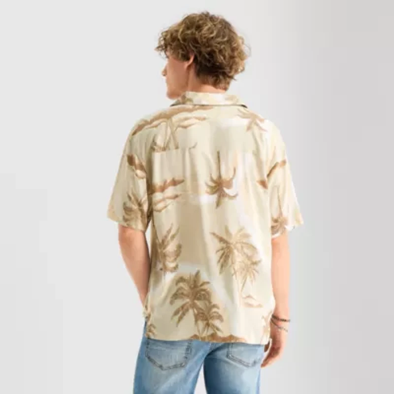 Arizona Mens Short Sleeve Relaxed Fit Button-Down Shirt