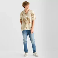 Arizona Mens Short Sleeve Relaxed Fit Button-Down Shirt