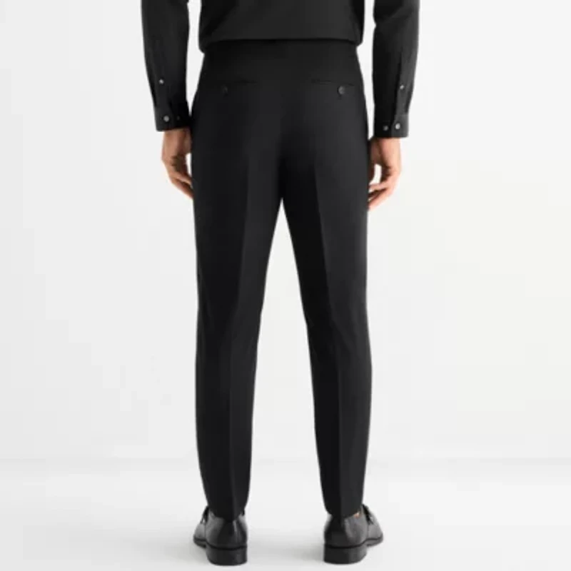J. Ferrar Crop Ankle Mens Slim Fit Tuxedo Pant