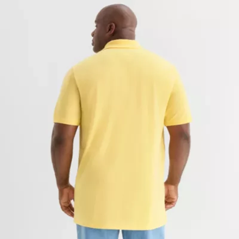 St. John's Bay Premium Stretch Big and Tall Mens Classic Fit Short Sleeve Polo Shirt