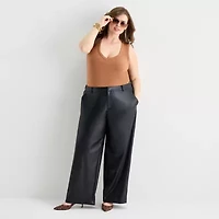 Ashley Graham Womens Plus U Neck Sleeveless Tank Top