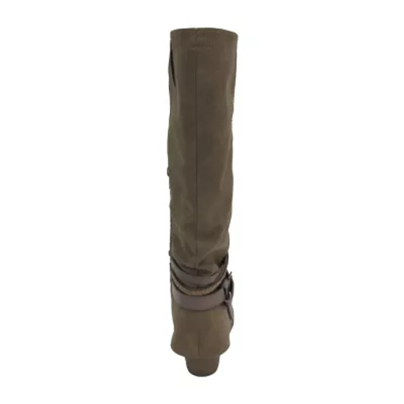 Pop Womens Lancelot Stacked Heel Booties