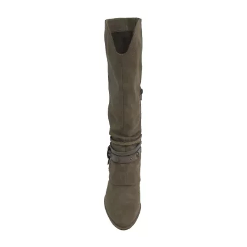Pop Womens Lancelot Stacked Heel Booties