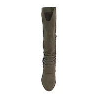 Pop Womens Lancelot Stacked Heel Booties