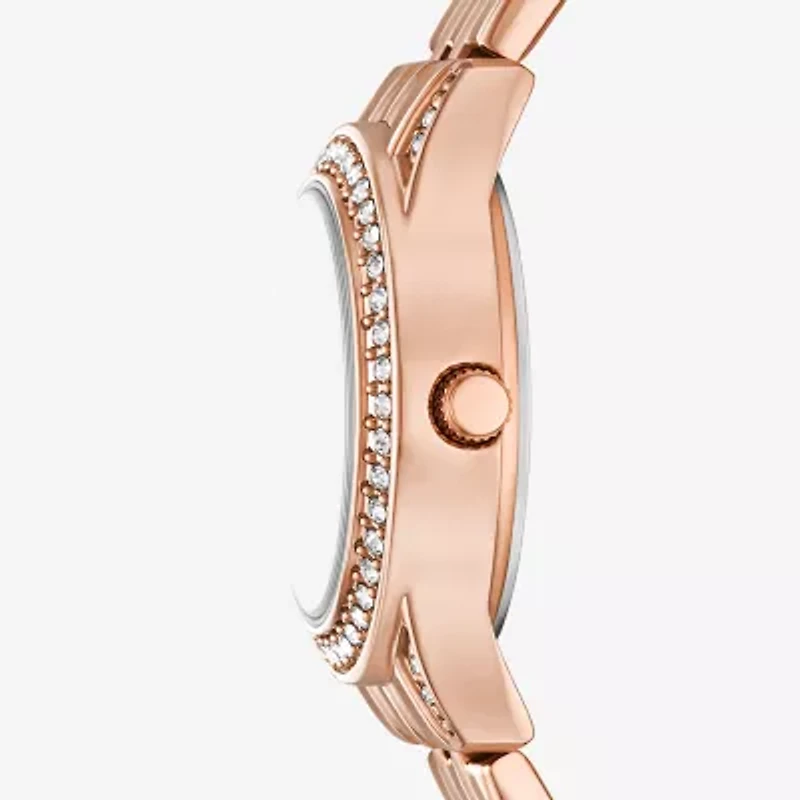 Relic By Fossil Astrid Womens Rose Goldtone Stainless Steel Bracelet Watch Zr37301