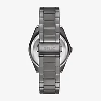 Relic By Fossil Logan Mens Gray Stainless Steel Bracelet Watch Zr16051