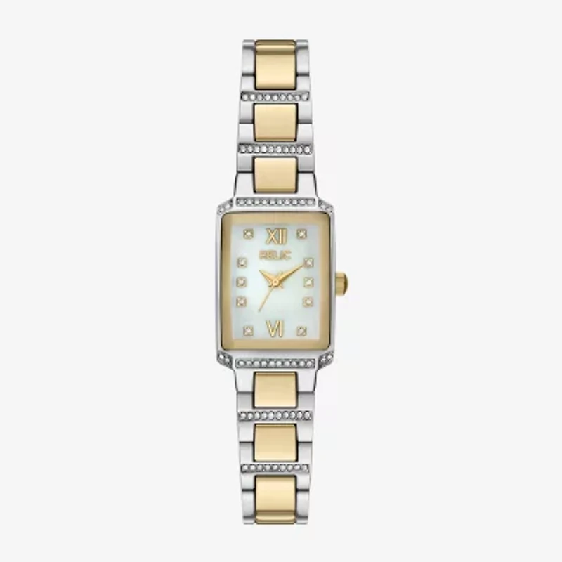 Relic By Fossil Natalie Womens Two Tone Bracelet Watch Zr37304