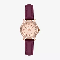 Relic By Fossil Matilda Womens Rose Goldtone Leather Strap Watch Zr37306