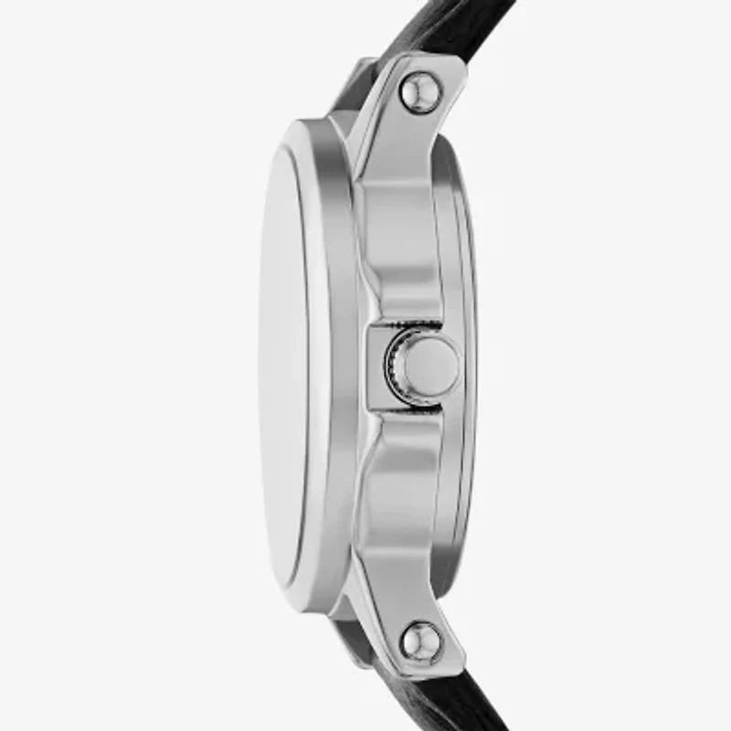 Relic By Fossil Matilda Womens Silver Tone Leather Strap Watch Zr37308