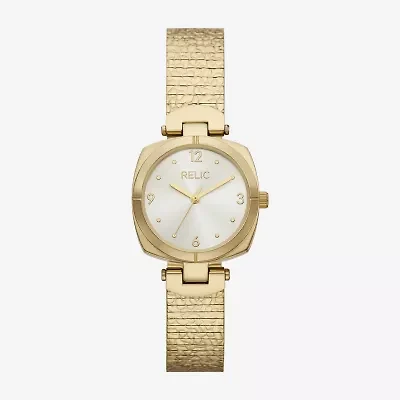 Relic By Fossil Megan Womens Gold Tone Stainless Steel Bracelet Watch Zr37311