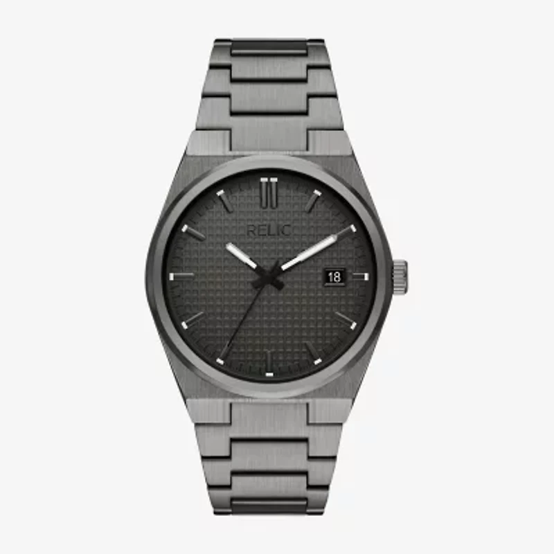 Relic By Fossil Oliver Mens Gray Bracelet Watch Zr77342