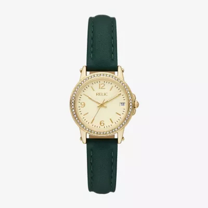 Relic By Fossil Matilda Womens Gold Tone Strap Watch Zr37307