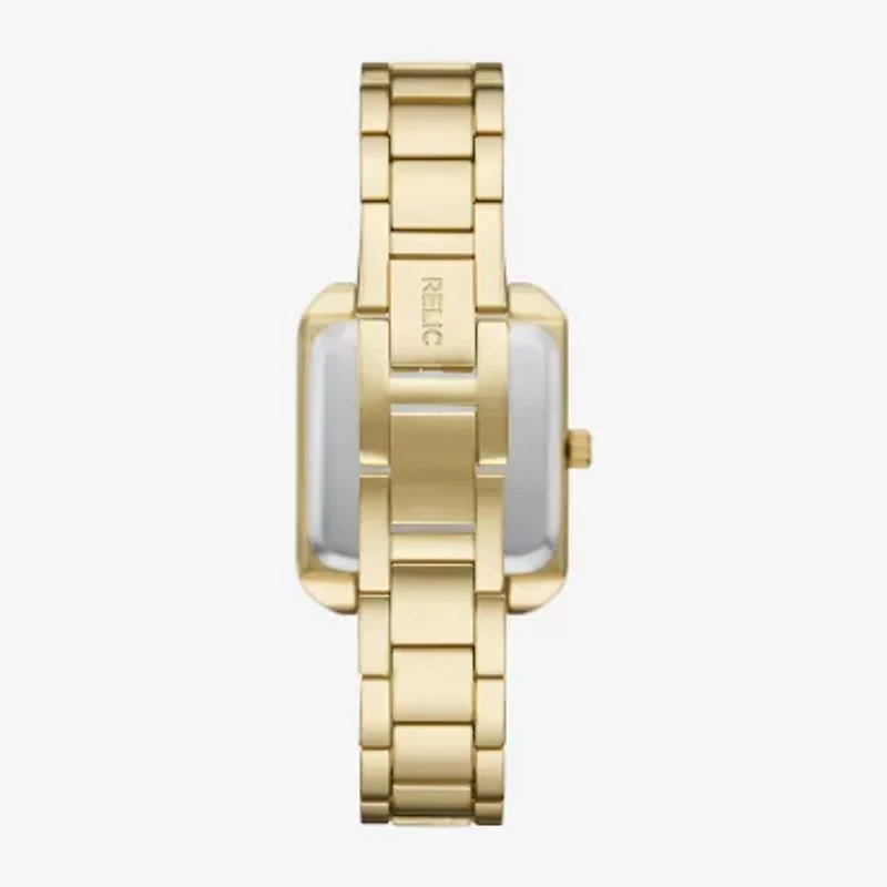 Relic By Fossil Jenna Womens Gold Tone Bracelet Watch Zr97026
