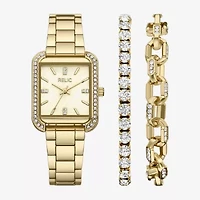 Relic By Fossil Jenna Womens Gold Tone Bracelet Watch Zr97026