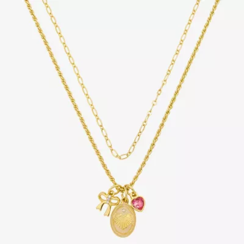 Bijoux Bar Delicates Gold Tone Womens 16 Inch Cable Chain Necklace
