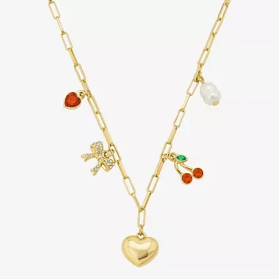 Bijoux Bar Delicates Gold Tone Womens 16 Inch Chain Necklace