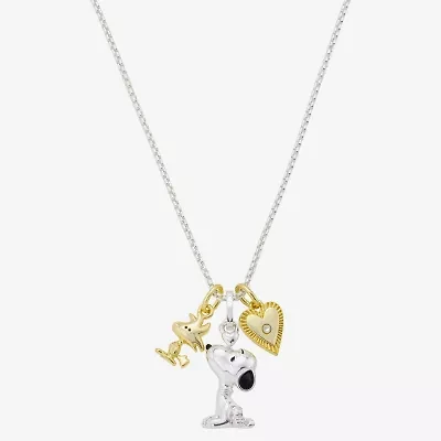 Disney Classics Womens 10K Gold Over Brass Pure Silver Over Brass 18 Inch Cable Chain Necklace