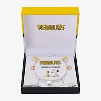 Disney Classics Womens Crystal 10K Gold Over Brass 14k Rose Gold Over Brass Heart Peanuts Snoopy Charm Bracelet