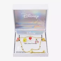 Disney Classics Womens 10K Gold Over Brass Heart Winnie The Pooh Charm Bracelet