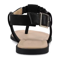Journee Collection Womens Genevive Ankle Strap Flat Sandals